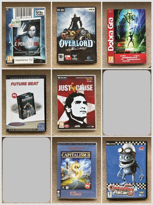 Stare gry PC CD/DVD - z lat od 1995 do 2011r.