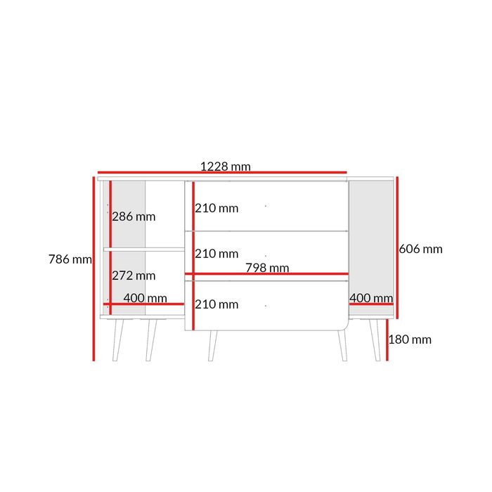 Komoda z szufladami Chloe 120 Biała 2 kolory uchwytów(Darmowa wysyłka)