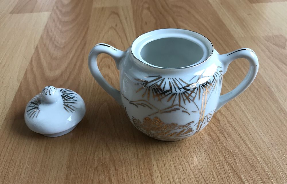 Serviço chá café porcelana fina anos 60 oriental vintage