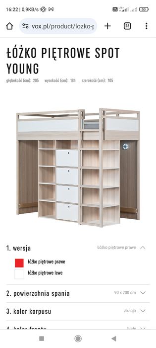 Zestaw mebli Vox Spot Young