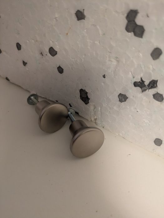 2X Gałka meblowa inox szczotkowana metalowa