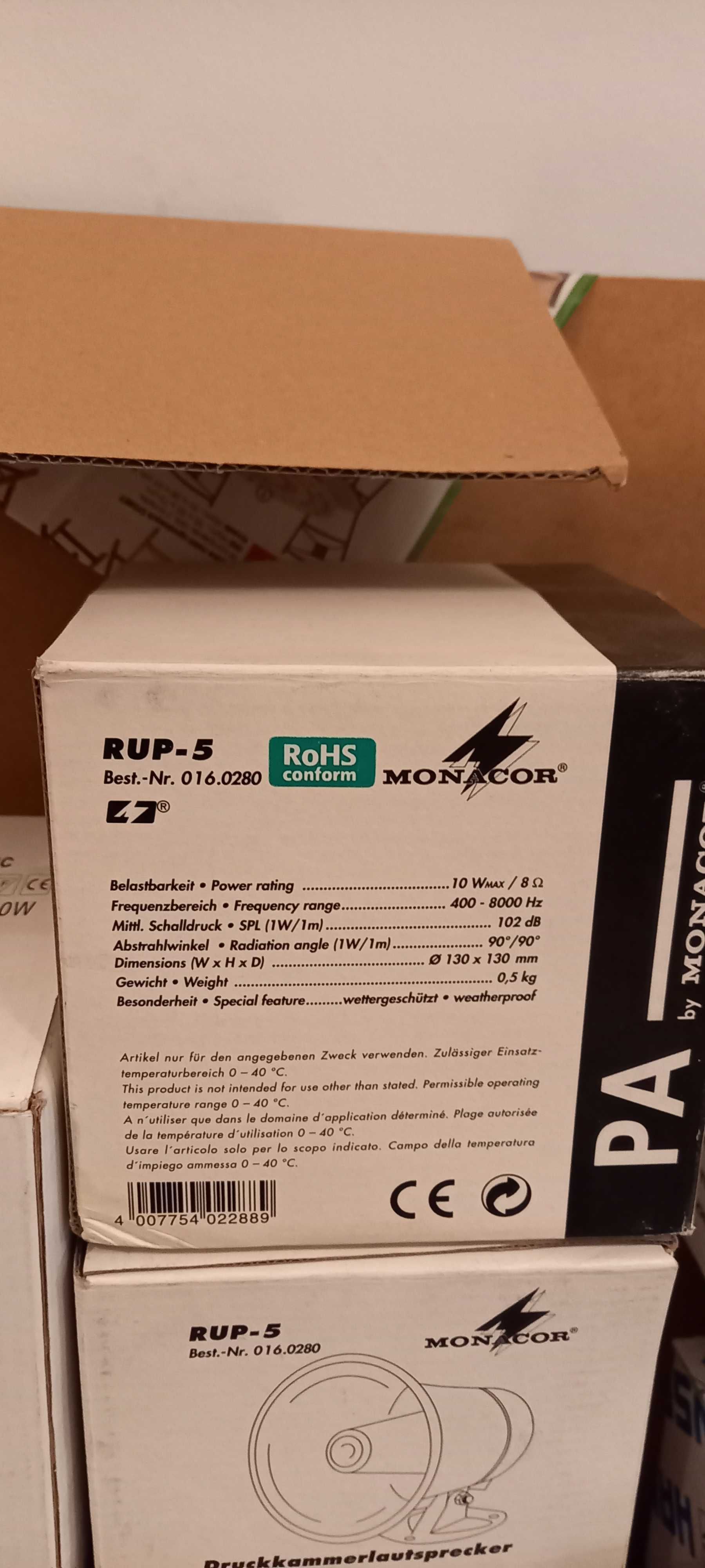Głośniki tubowe MONACOR RUP-5