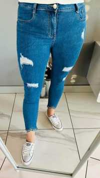 Spodnie jeans przetarcia