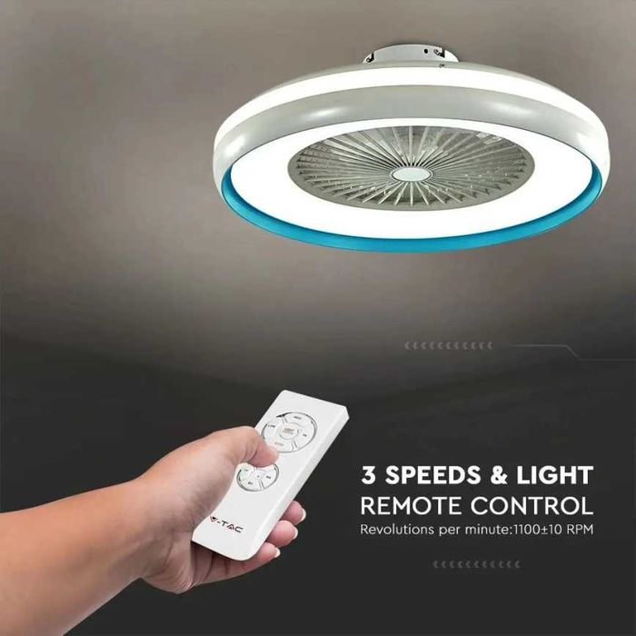 Wentylator Sufitowy V-TAC  Wbudowany 45W LED 3000lm + Pilot