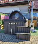 Balia Hot Tub Jacuzzi System SPA Opalane Drewnem Kompozyt 6-8 osób