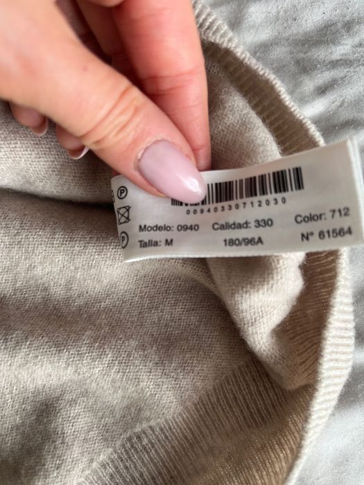 Golf Massimo Dutti rozm M/38 wełna z kaszmirem