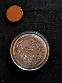 Medalha_moeda tourada prata 925 campo pequeno