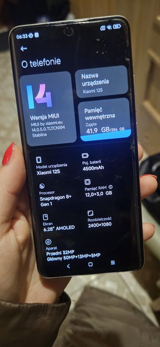 Flagowy Smartfon telefon Xiaomi 12s Snapdragon 8+ gen 1 stan idealny
