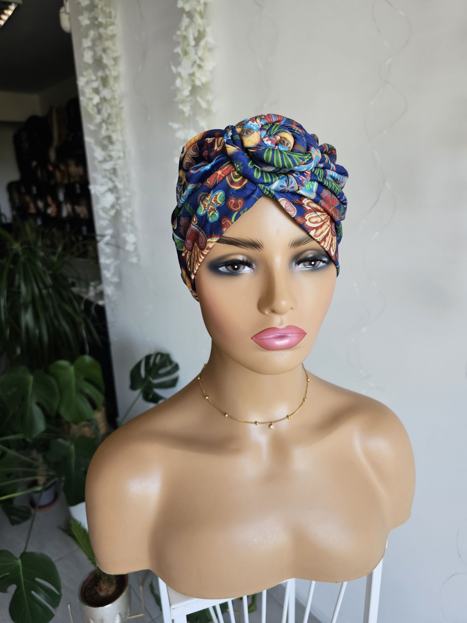 Turban czapka chustka Soa na głowę w trakcie leczenia chemioterapii