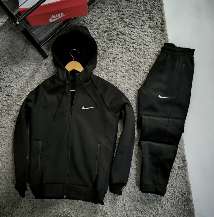 Спортивный костюм мужской теплый Nike Zipp зимний на флисе найк