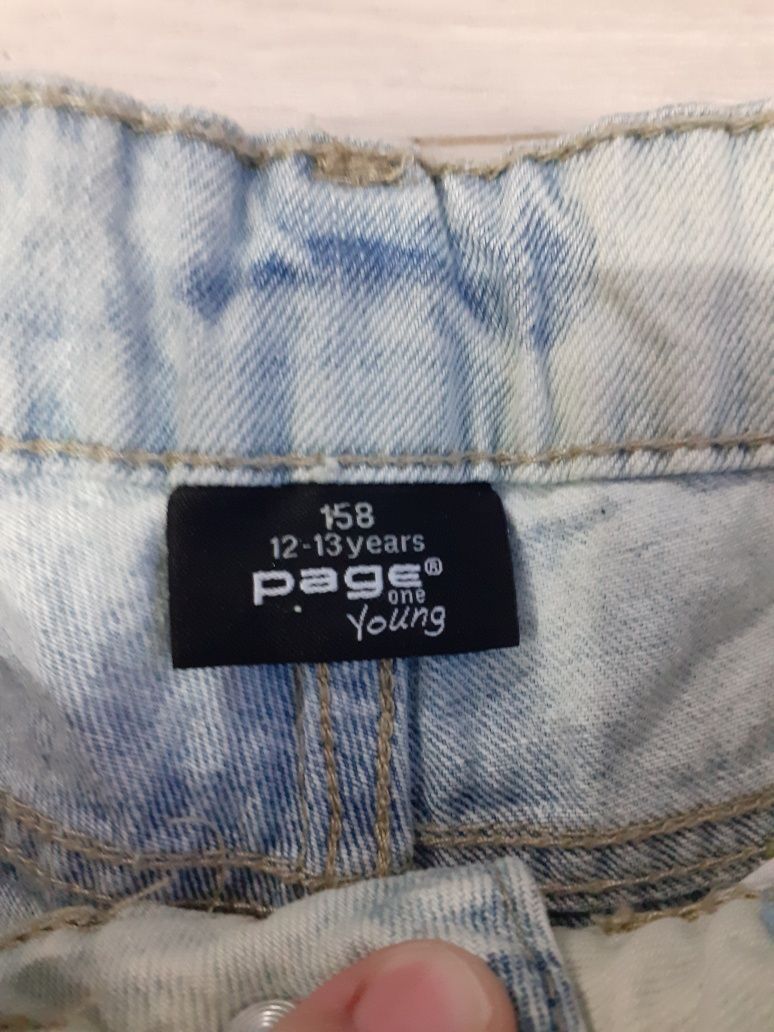 Spodenki Szorty jeans dziewczęce roz. 158