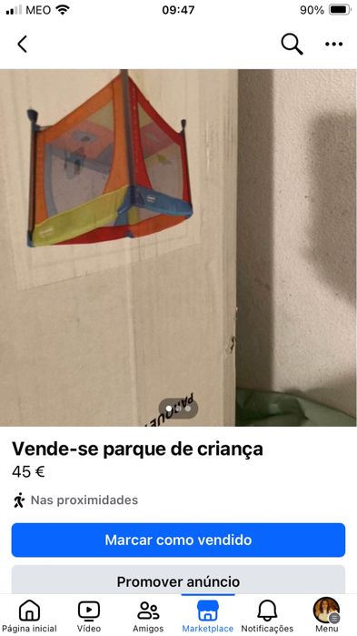 Vende-se parque de crianca