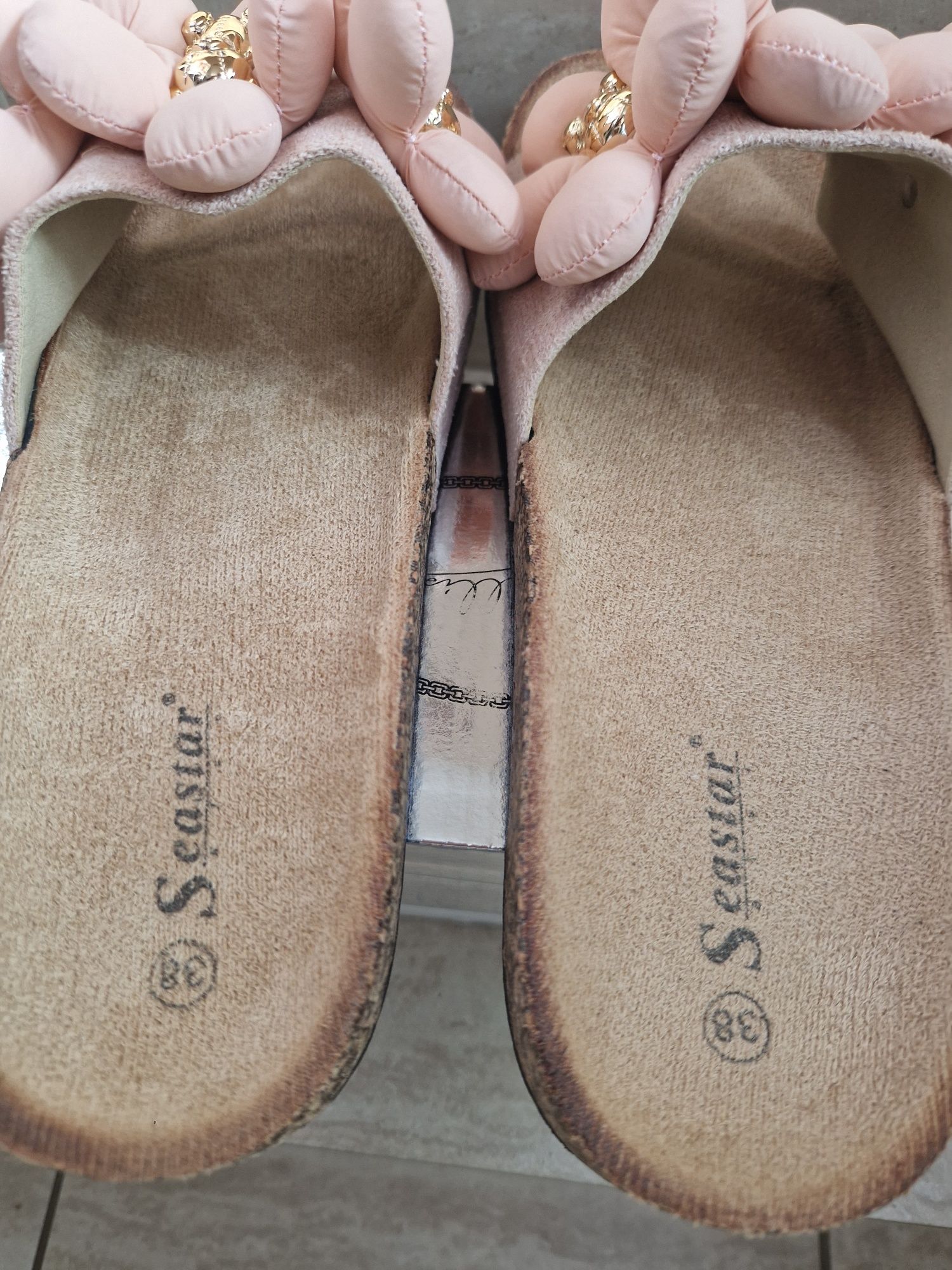 Klapki misie misiaczki słodkie różowe letnie buty damskie