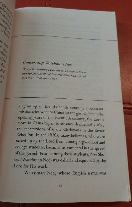 książka book in English The normal Christian Life Watchman Nee
