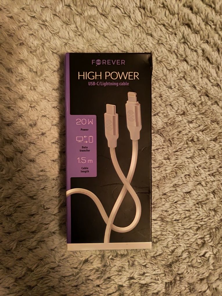 KABEL USB-C - USB-C HIGH POWER 25W 1.5M, do ładowarki