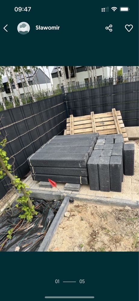Obrzeże ogrodowe beton Centrobruk 40 cm h szary