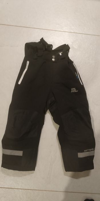 Spodnie narciarskie ocieplane Softshell 98 on the peak odblaski