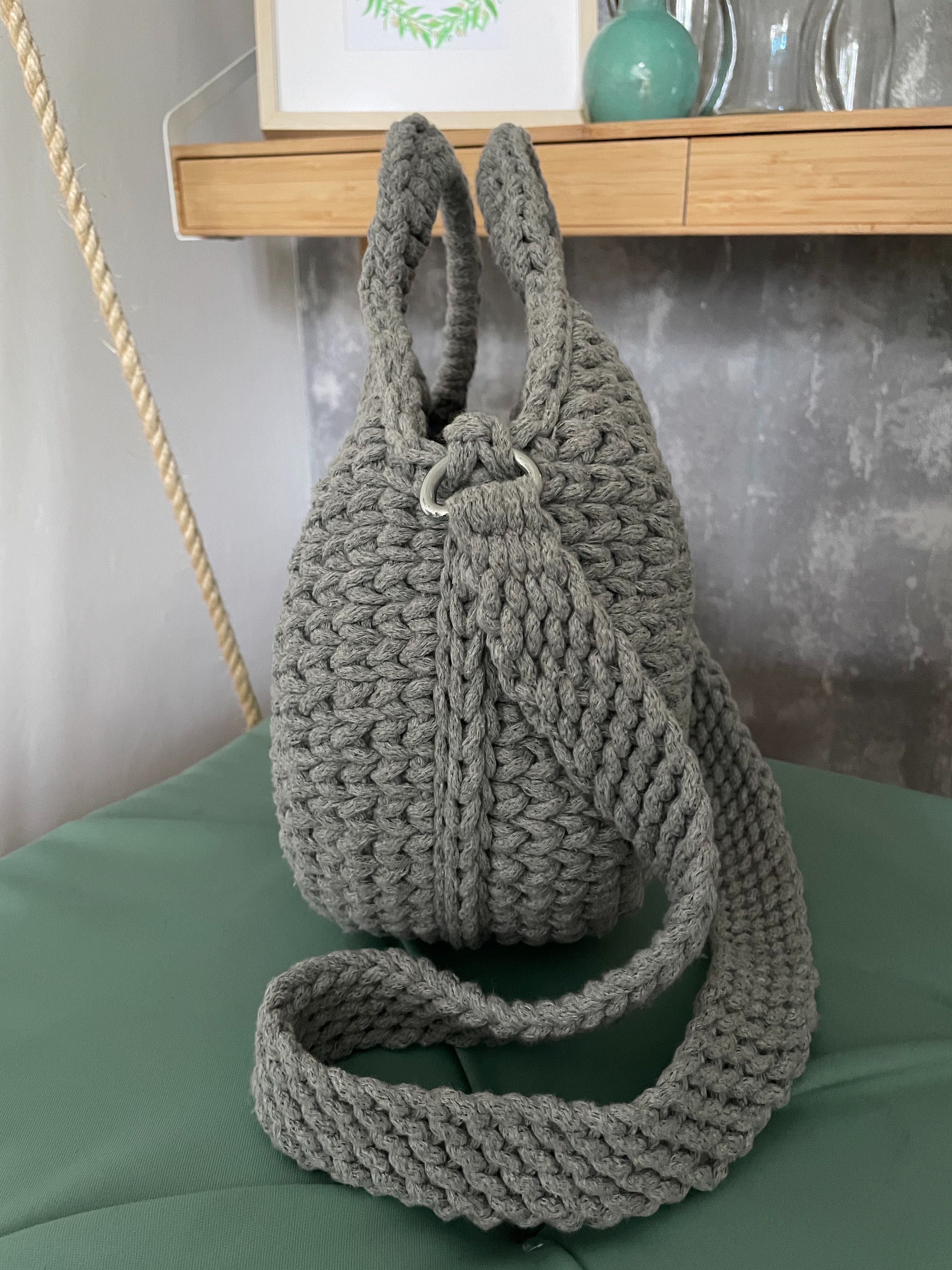 torebka ze sznurka bawełnianego HANDMADE