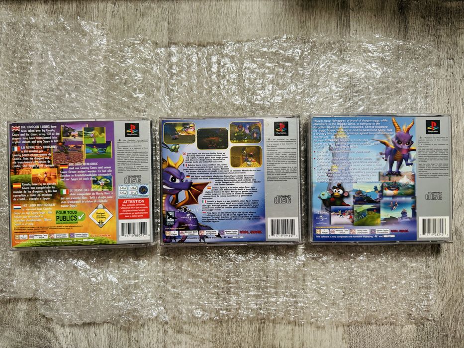 Spyro playstation 1 zestaw 3 gry