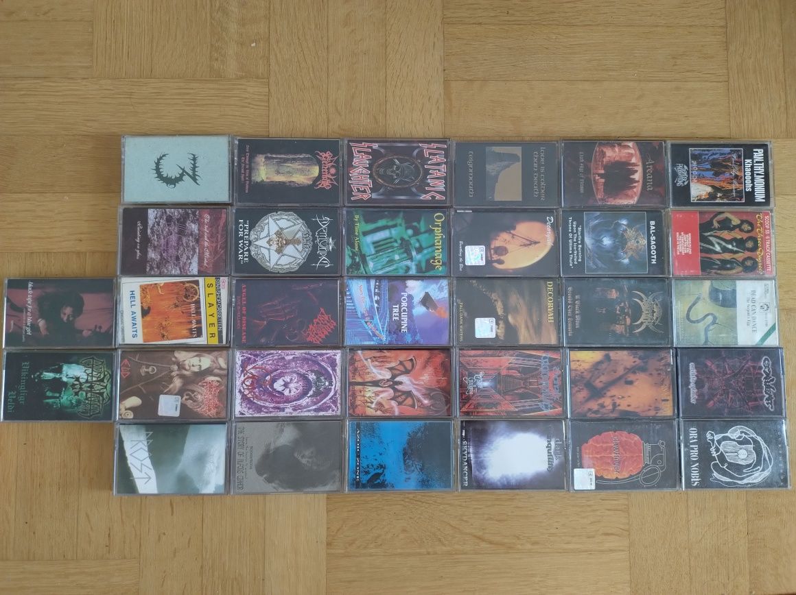 Kolekcja muzyczna na kasetach (różne gatunki)