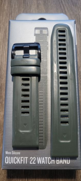 Oryginalny pasek silikonowy Garmin Quickfit 22mm oliwkowy