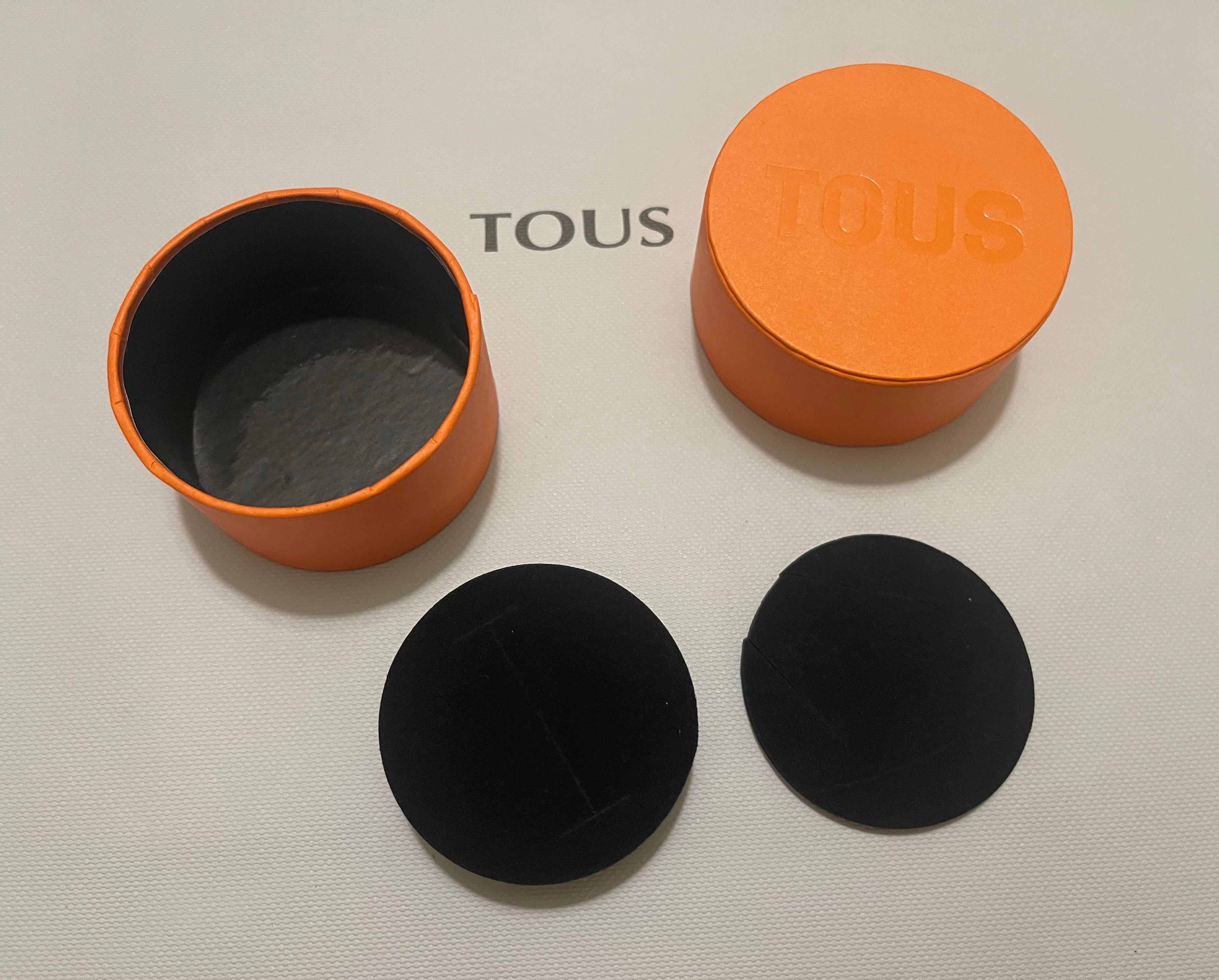Tous pudełko pomarańczowe 6 cm nowe 2 sztuki