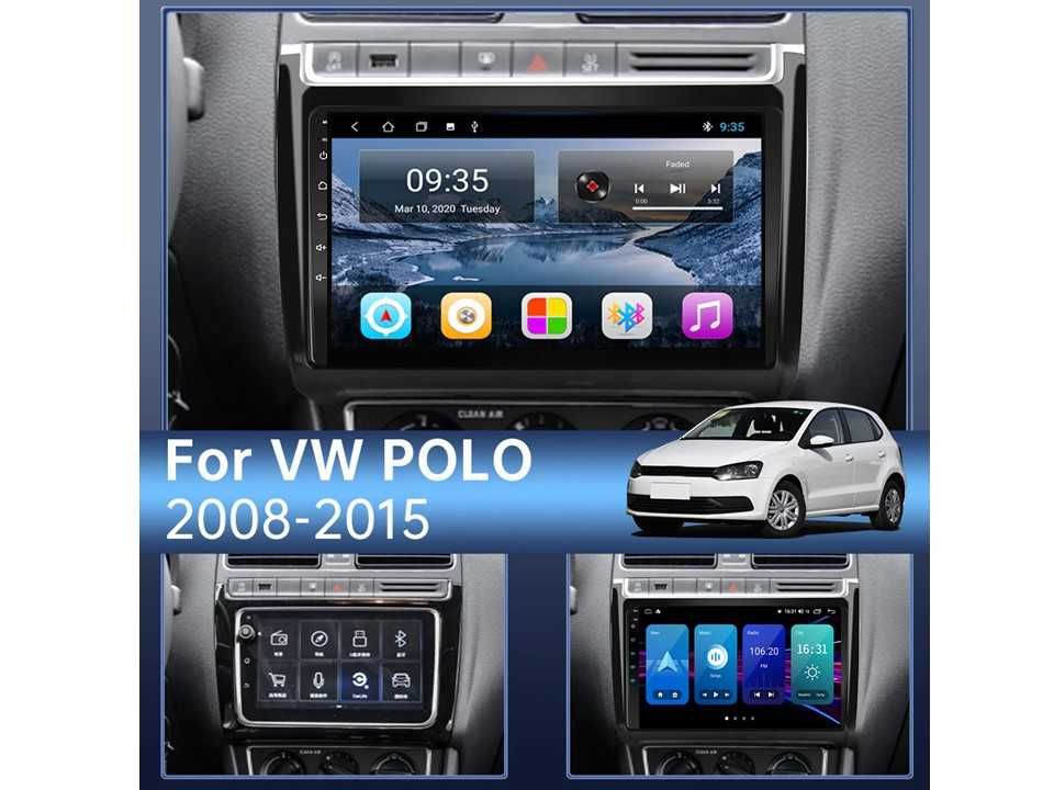 Radio samochodowe Android Volkswagen Polo (9", black) 2008.-2015