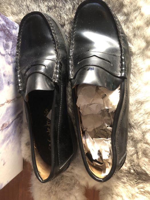 Mocassins em pele pretos