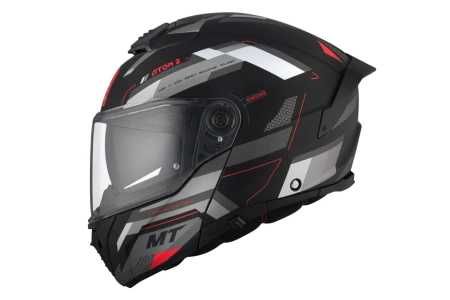 Kask motocyklowy szczękowy MT ATOM 2 SV BAST BLACK/GREY  XXL