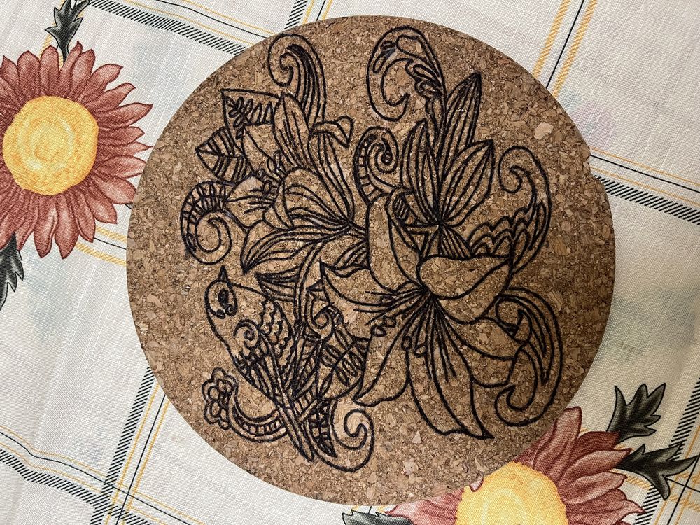 Base em cortiça personalizada