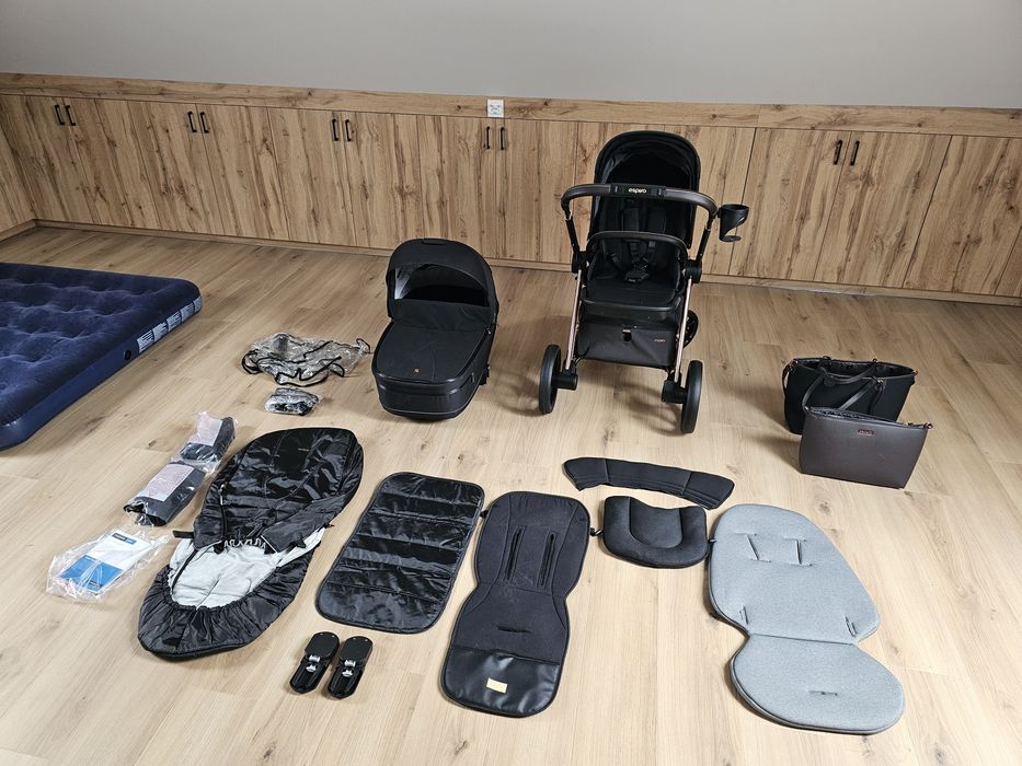 Espiro Miloo Wózek Wielofunkcyjny 2w1 Diamond Black / Stan idealny