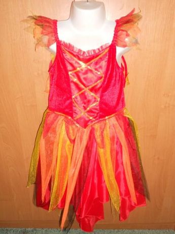 Платье карнавальное хелоуин дьяволенок TESCO 7-8 лет р.128