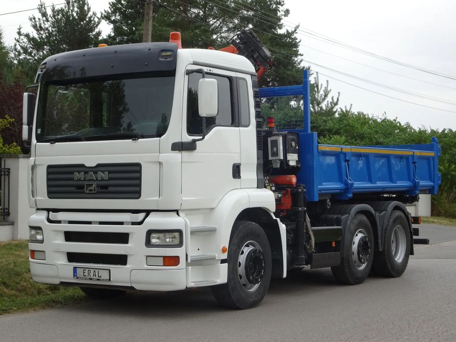 MAN TGA 26.410 Wywrotka 6x2 Kipper HDS ATLAS 120,2E Oś Skrętna
