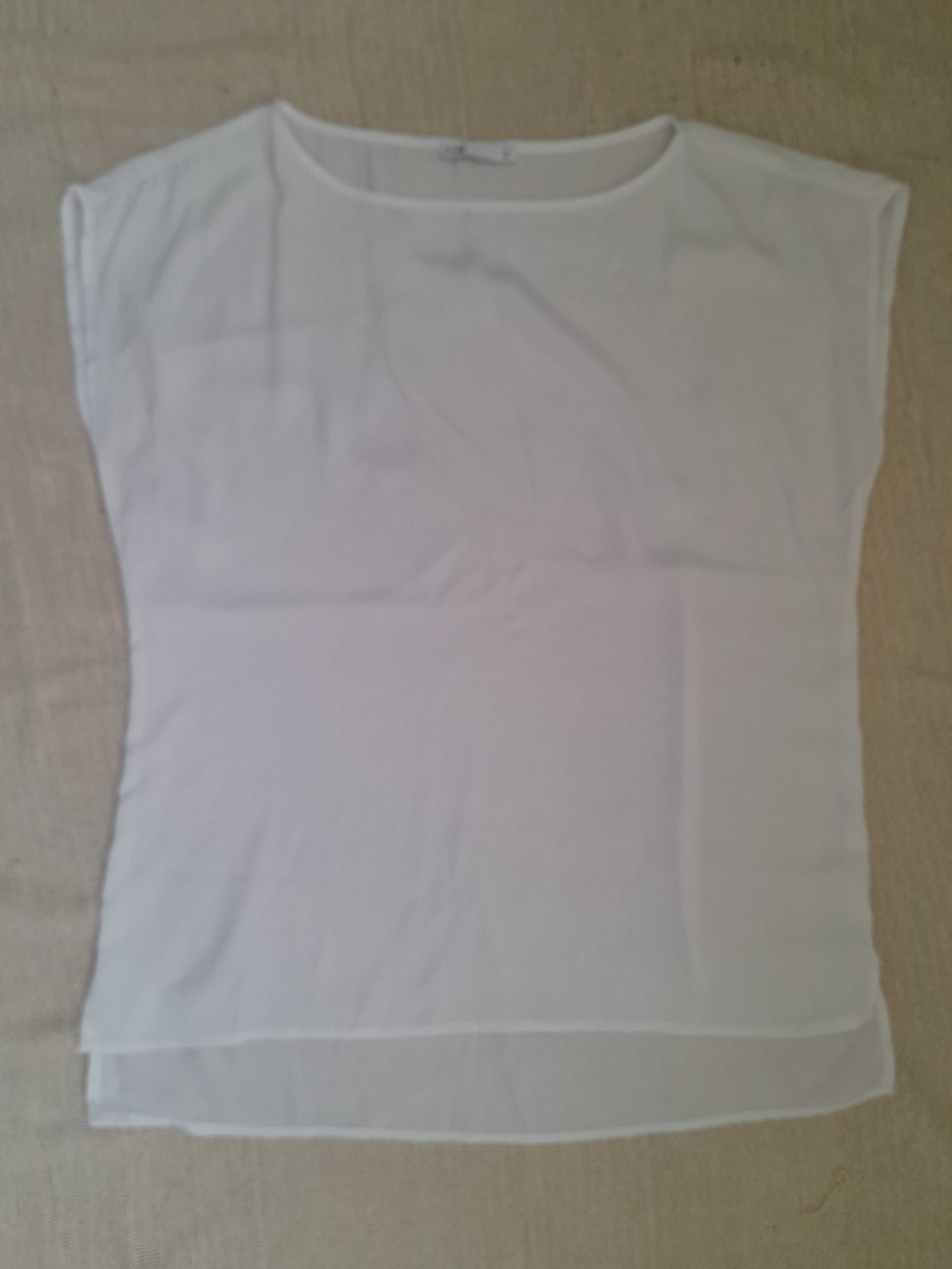 Блуза OODJI біла з короткими рукавами розмір 52