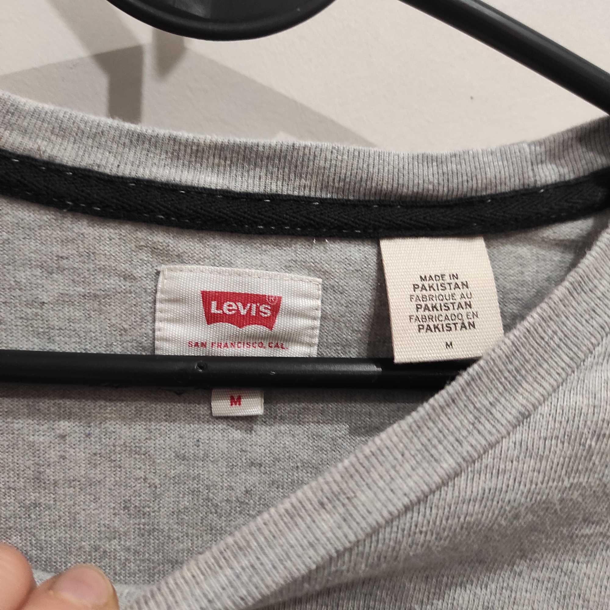 Levi's Szara Bluza W Paski Męska Levis Size M