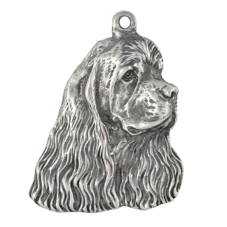 Cocker spaniel amerykański naszyjnik posrebrzany Art-Dog