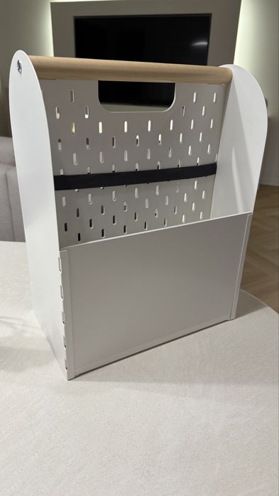 Organizer na biurko Ikea Vattenkar bialy metalowy