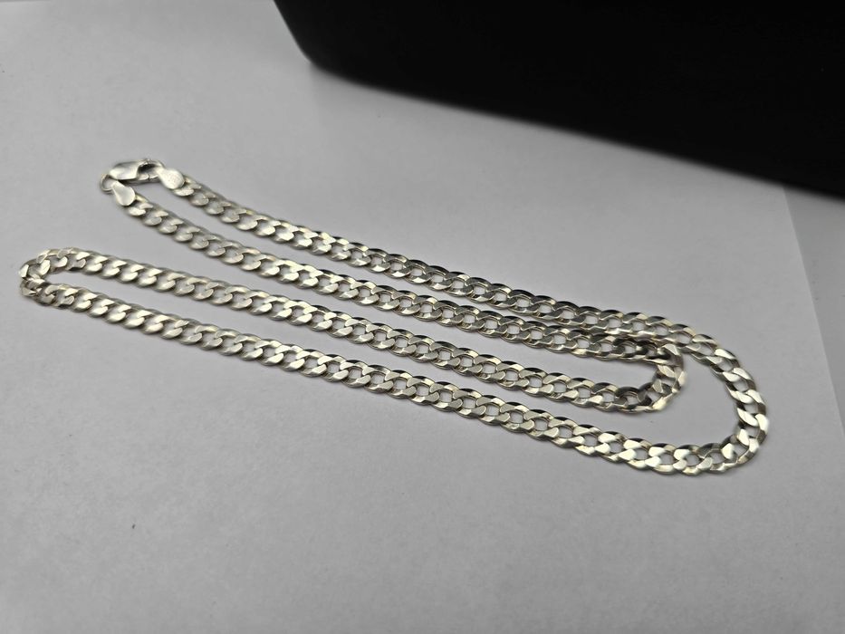 Łańcuszek srebrny pancerka 53cm Szerokość -5mm pr.925 |PLUS Lombard