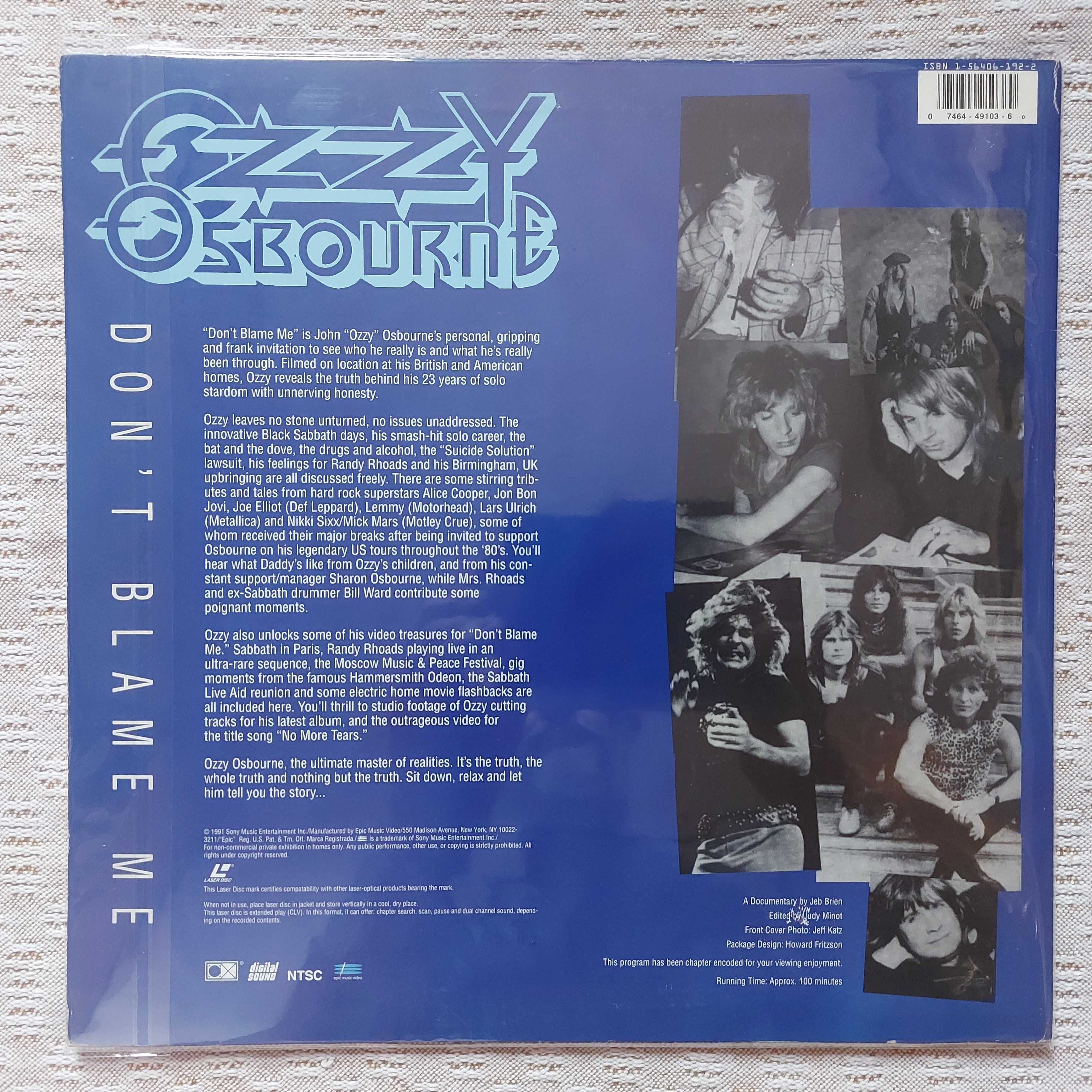 Laserdisc Ozzy Osbourne  Don't Blame Me  US