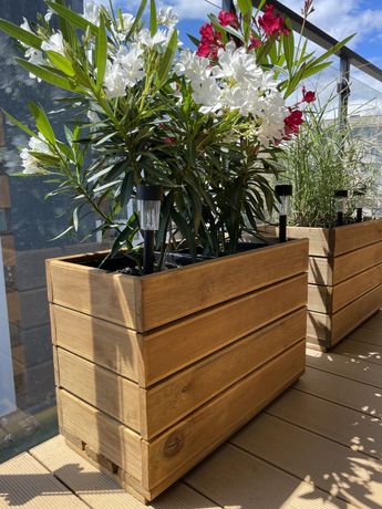 Donica, skrzynia drewniana do roślin, kwiatów na ogród lub balkon