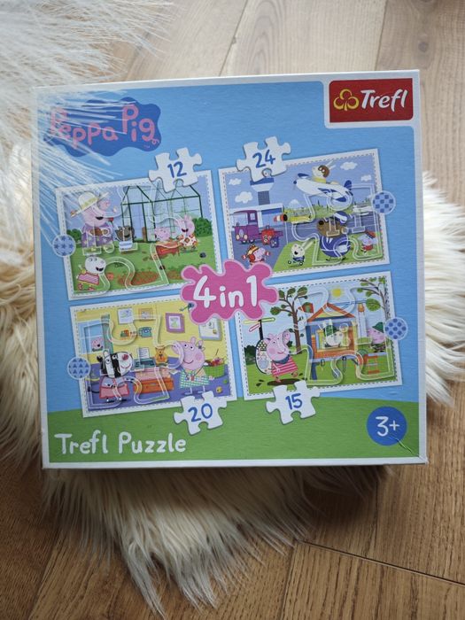 Puzzle Świnka Peppa 3+ Peppa pig, cztery układanki Trefl