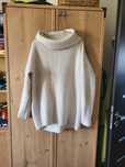 Oversize sweter golf biały wool blend rozmiar M Reserved