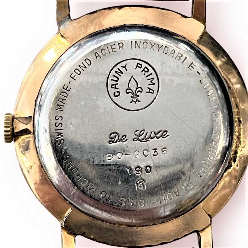 Relogio Corda Cauny Prima De Luxe 80-2036 (Ouro 10u)