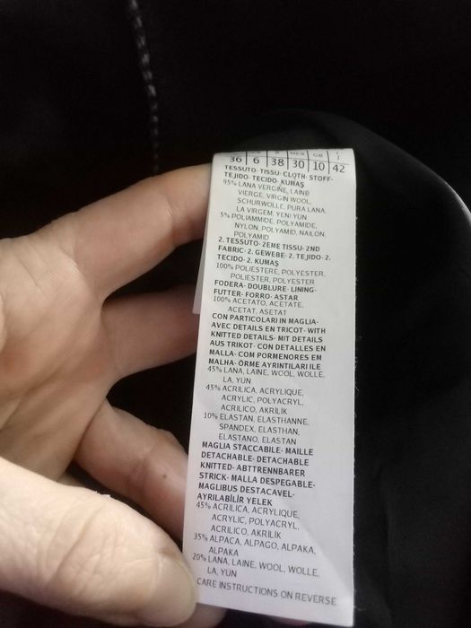 jak NOWY wełniany płaszcz damski wiosenno-jesienny 38 M kurtka