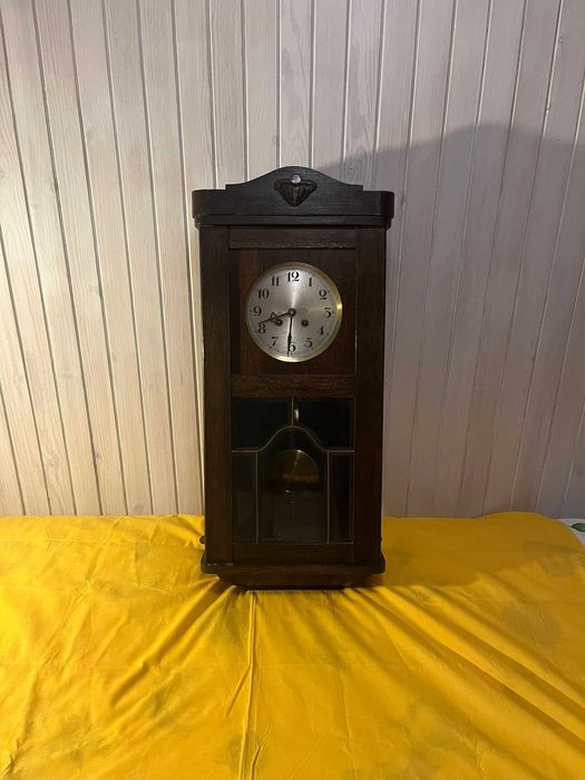 Stary Drewniany Zegar Ścienny - Wiszący