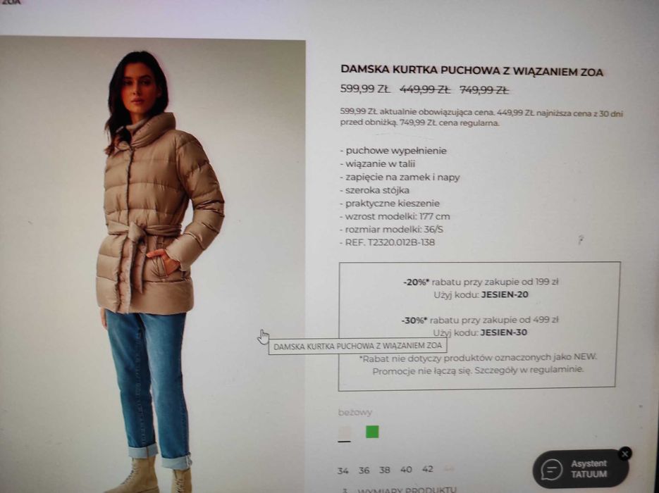 Kurtka puchowa Tatuum 40