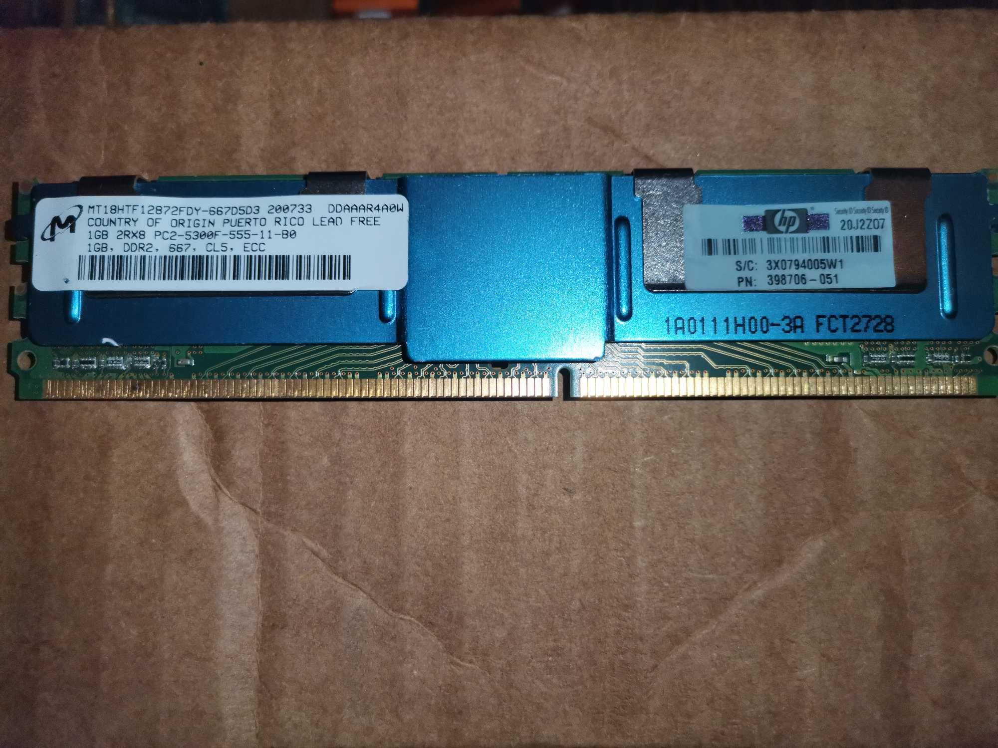 Memória Micron DDR2 1gb Servidor