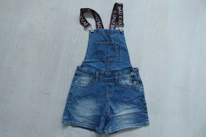 Szorty ogrodniczki szelki jeans; ok. 146-152cm; FB SISTER