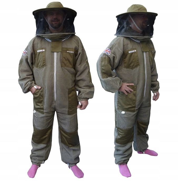 Profesjonalny kombinezon pszczelarski 3-warstwowy wentylowany 5XL
