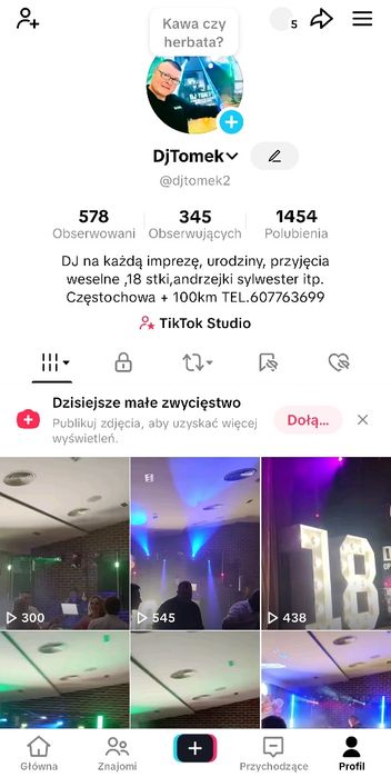 DJ na imprezę, urodziny,  wesela itp